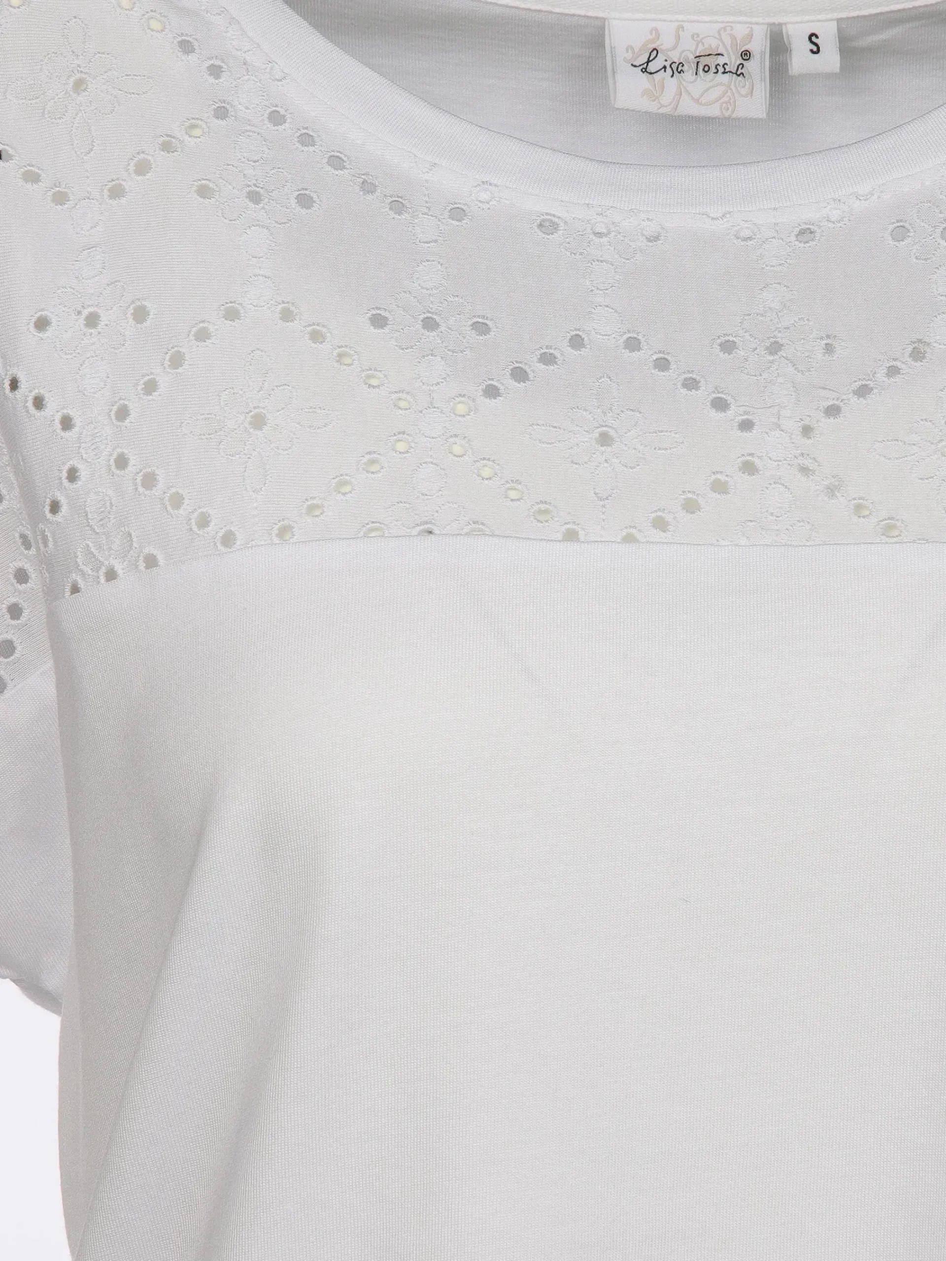 Damen Lisa Tossa Damen T-Shirt mit Lochstickerei
