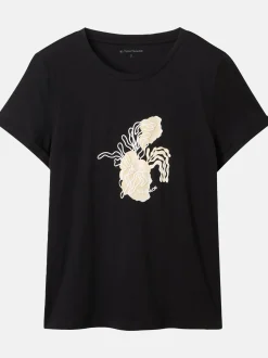 Damen Tom Tailor Damen T-Shirt mit Rubber Print