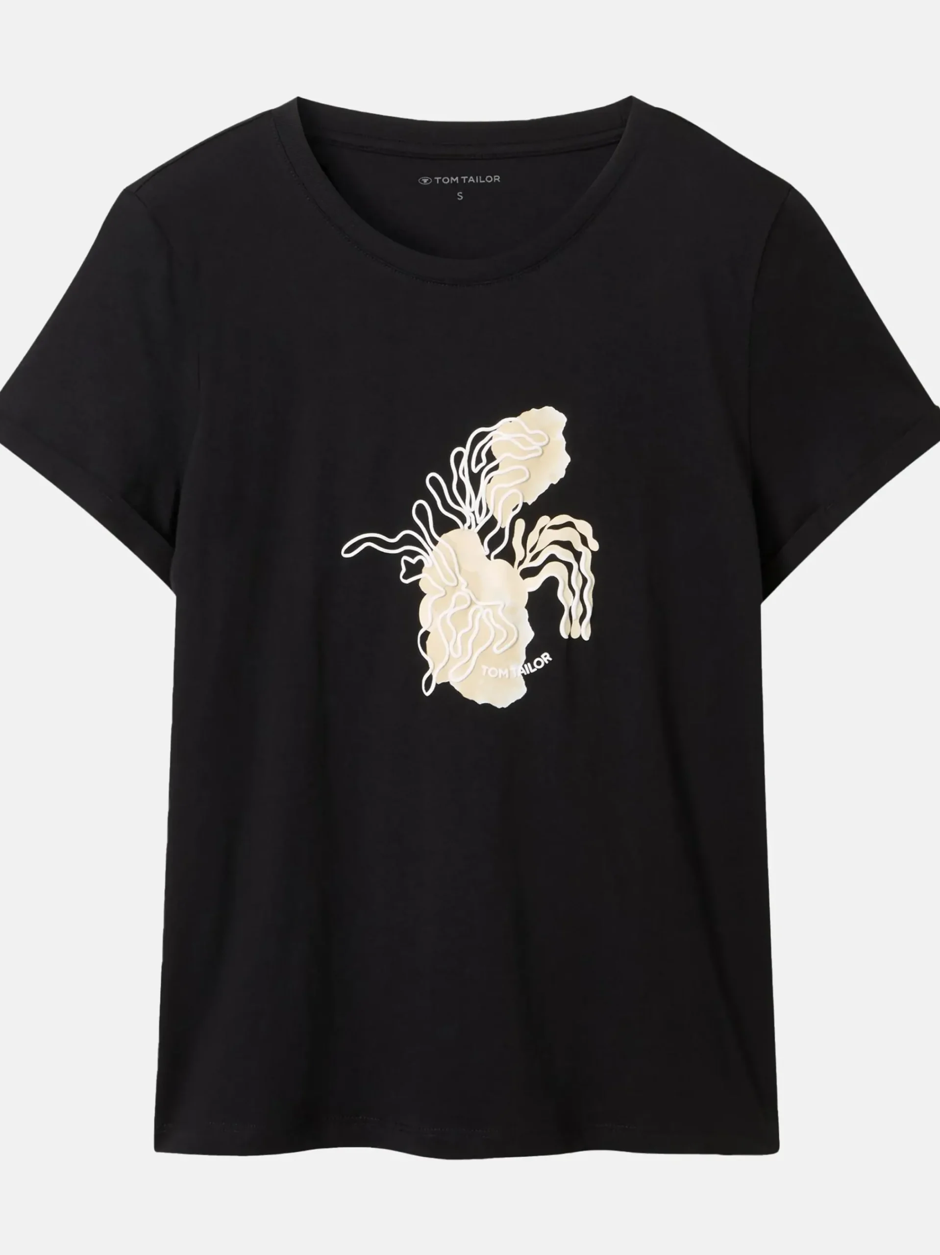 Damen Tom Tailor Damen T-Shirt mit Rubber Print