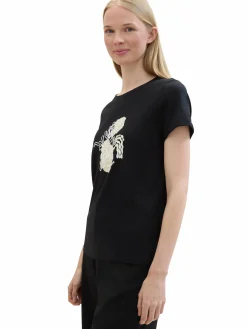 Damen Tom Tailor Damen T-Shirt mit Rubber Print