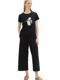 Damen Tom Tailor Damen T-Shirt mit Rubber Print