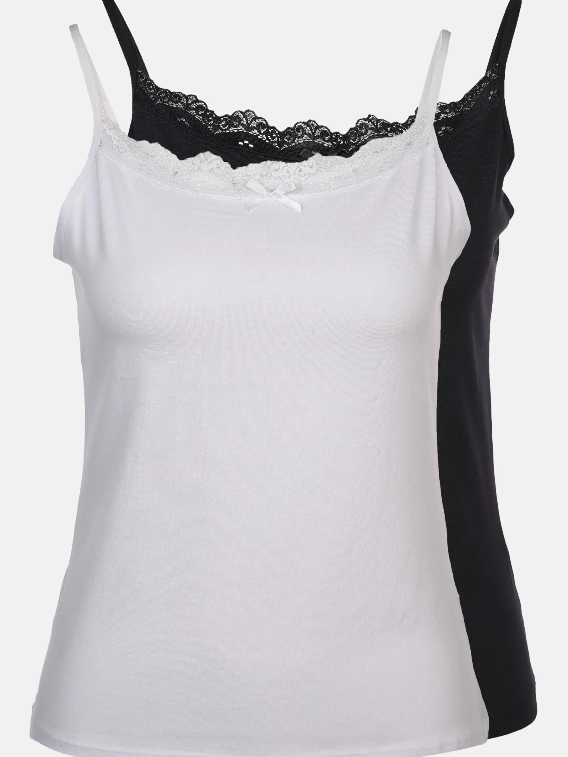 Damen Sure Damen Unterhemd mit Spitze im 2er Pack