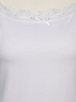 Damen Sure Damen Unterhemd mit Spitze im 2er Pack