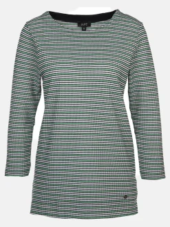 Damen Sure Damen Wabenstrukturshirt mit Streifen