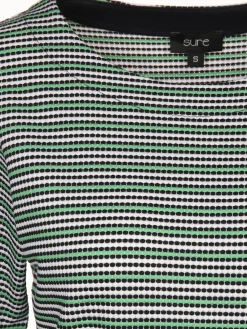 Damen Sure Damen Wabenstrukturshirt mit Streifen