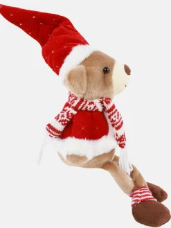 Weihnachten Deko Bär mit kleinen Hängebeinen 21x10x36