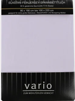 Vario Feinjersey Spannbetttuch 90x190cm bis 100x220cm