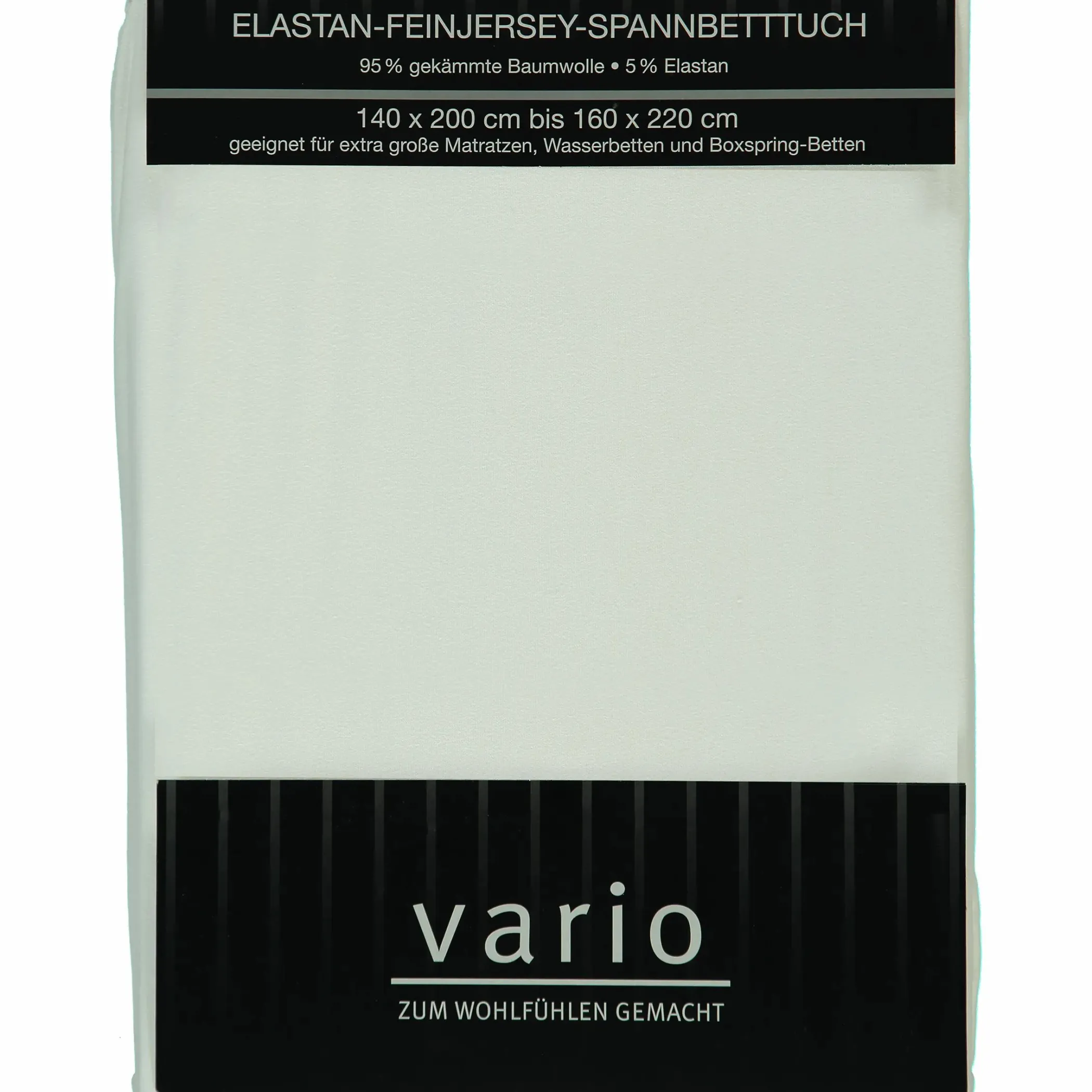 Vario Feinjersey Spannbetttuch 140x200cm bis 160x220cm