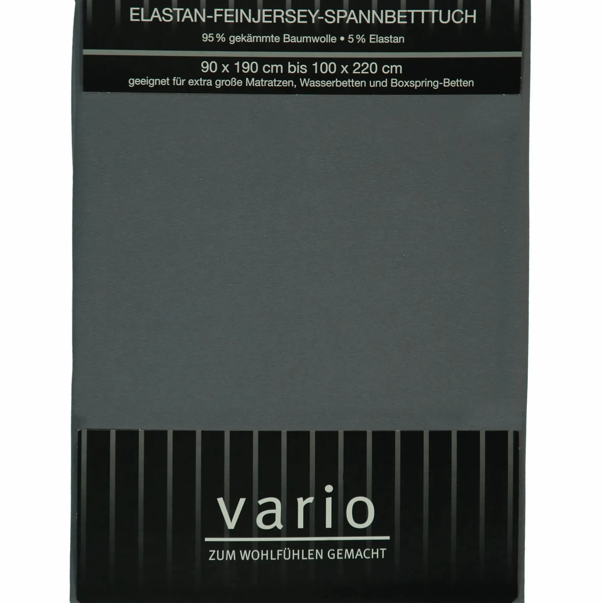 Vario Feinjersey Spannbetttuch 90x190cm bis 100x220cm