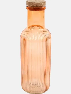 Deko Artikel Glasflasche mit Korkstopfen