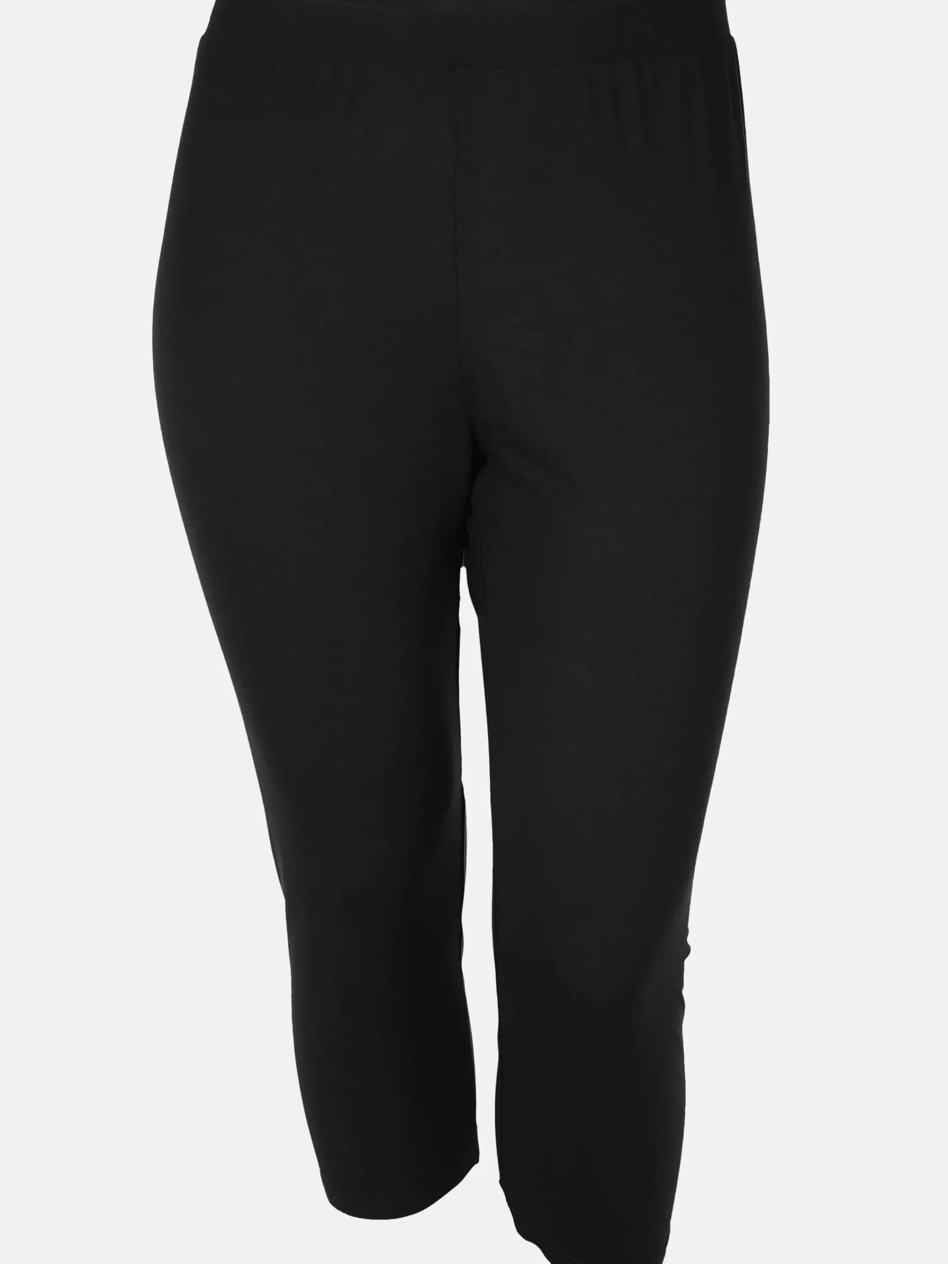 Damen Sonja Blank Große Größen Basic Capri-Leggings