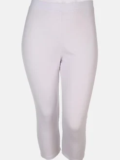 Damen Sonja Blank Große Größen Basic Capri-Leggings