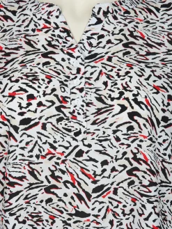 Damen Sonja Blank Große Größen Bluse mit Alloverprint