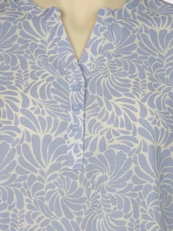 Damen Sonja Blank Große Größen Bluse mit Alloverprint