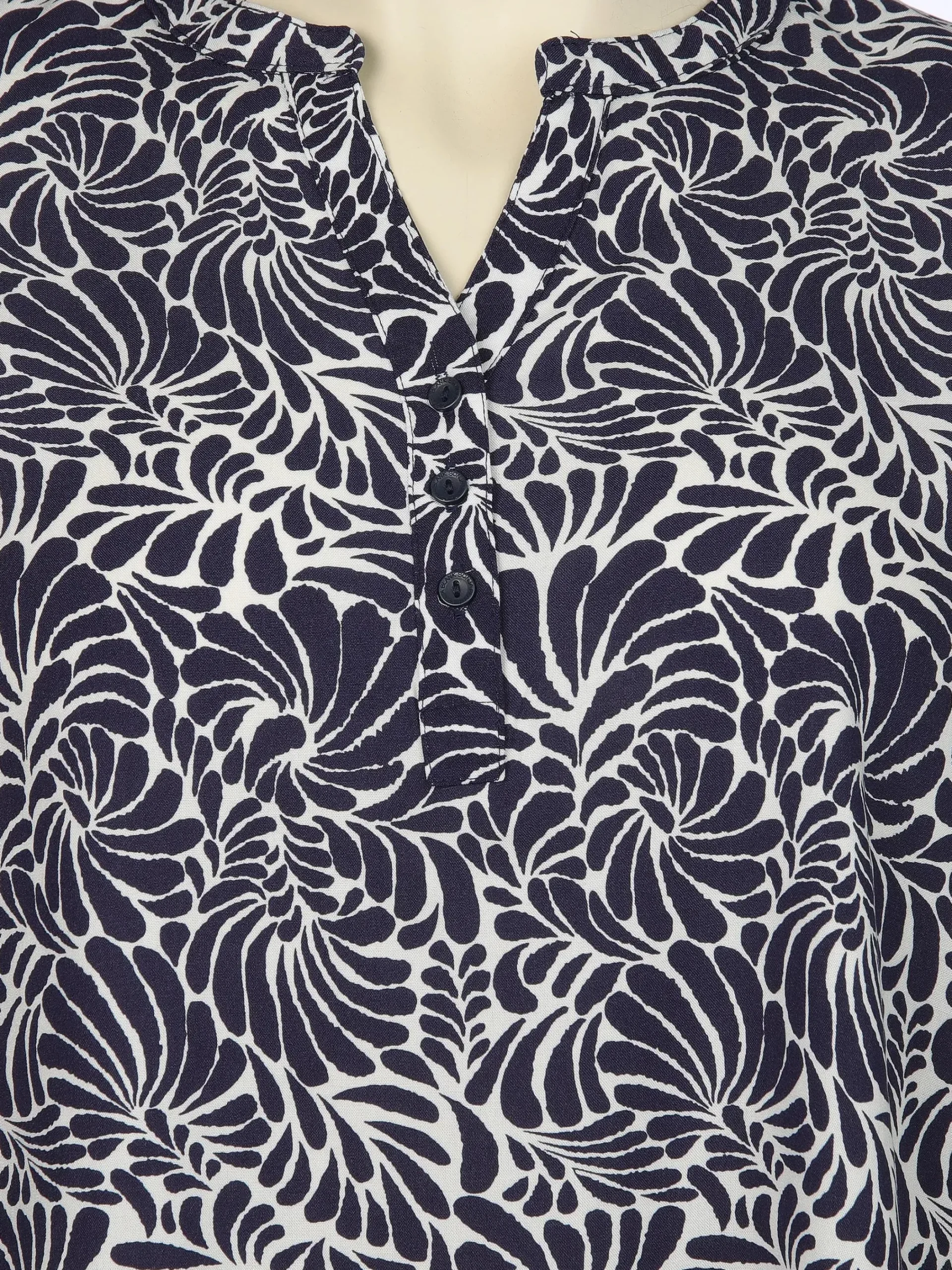 Damen Sonja Blank Große Größen Bluse mit Alloverprint
