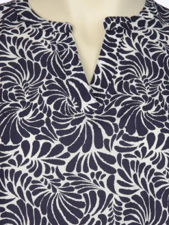 Damen Sonja Blank Große Größen Kleid mit Musterprint