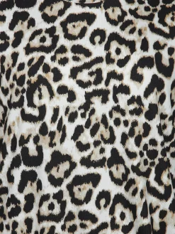 Damen Sonja Blank Große Größen Leoshirt mit Bindeband