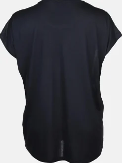 Damen Sonja Blank Große Größen Materialmix-Shirt