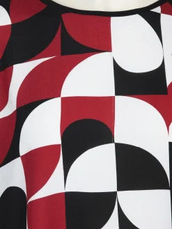 Damen Sonja Blank Große Größen Materialmix-Shirt