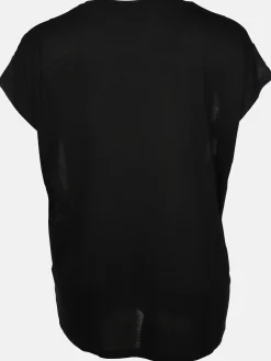 Damen Sonja Blank Große Größen Shirt im Materialmix