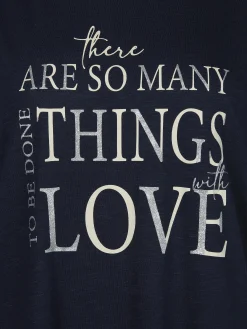 Damen Sonja Blank Große Größen Shirt mit Glitzerprint