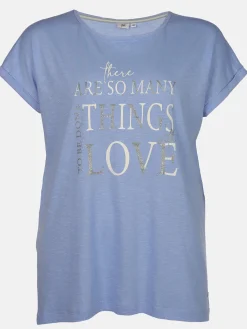 Damen Sonja Blank Große Größen Shirt mit Glitzerprint