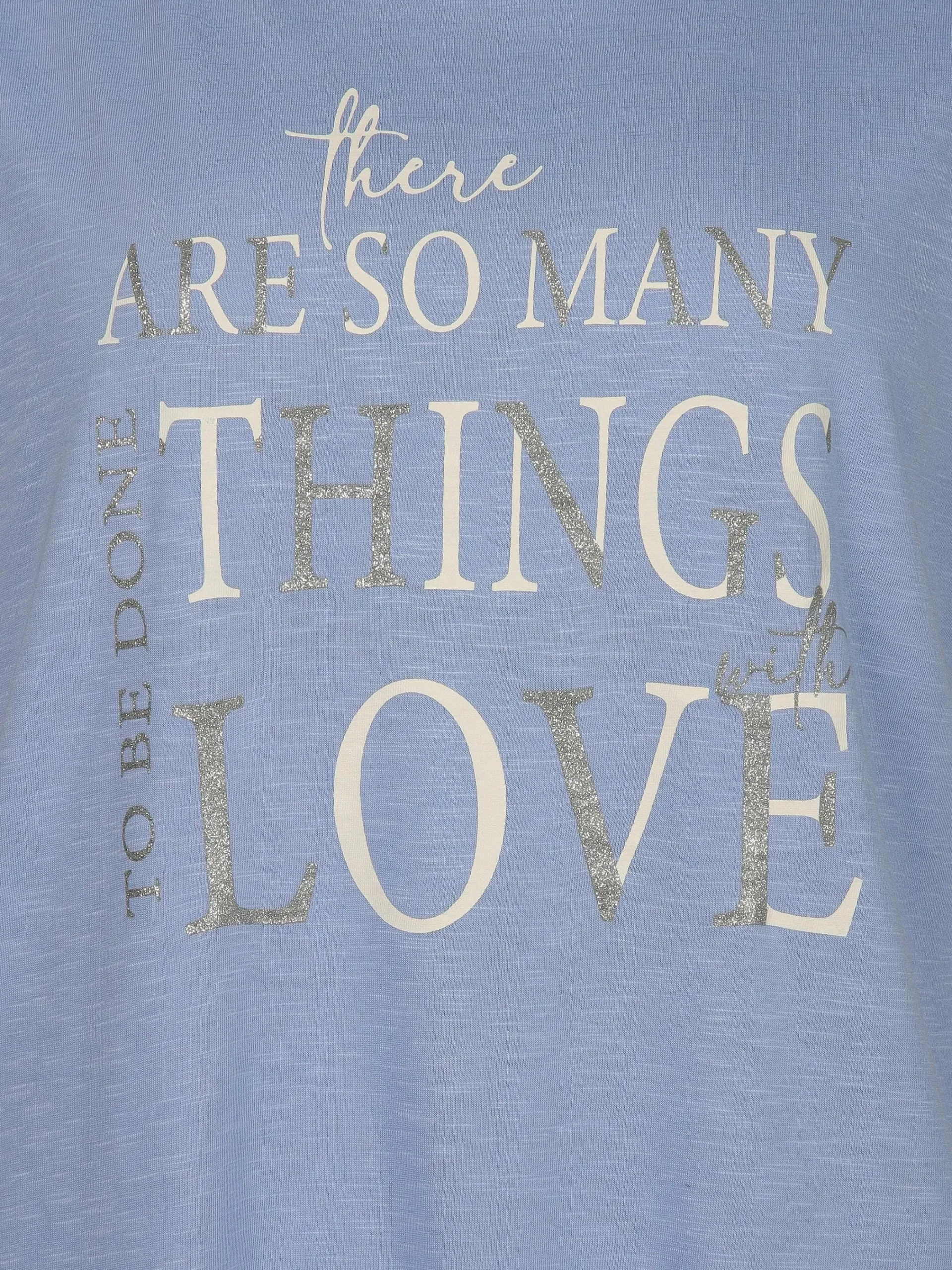 Damen Sonja Blank Große Größen Shirt mit Glitzerprint