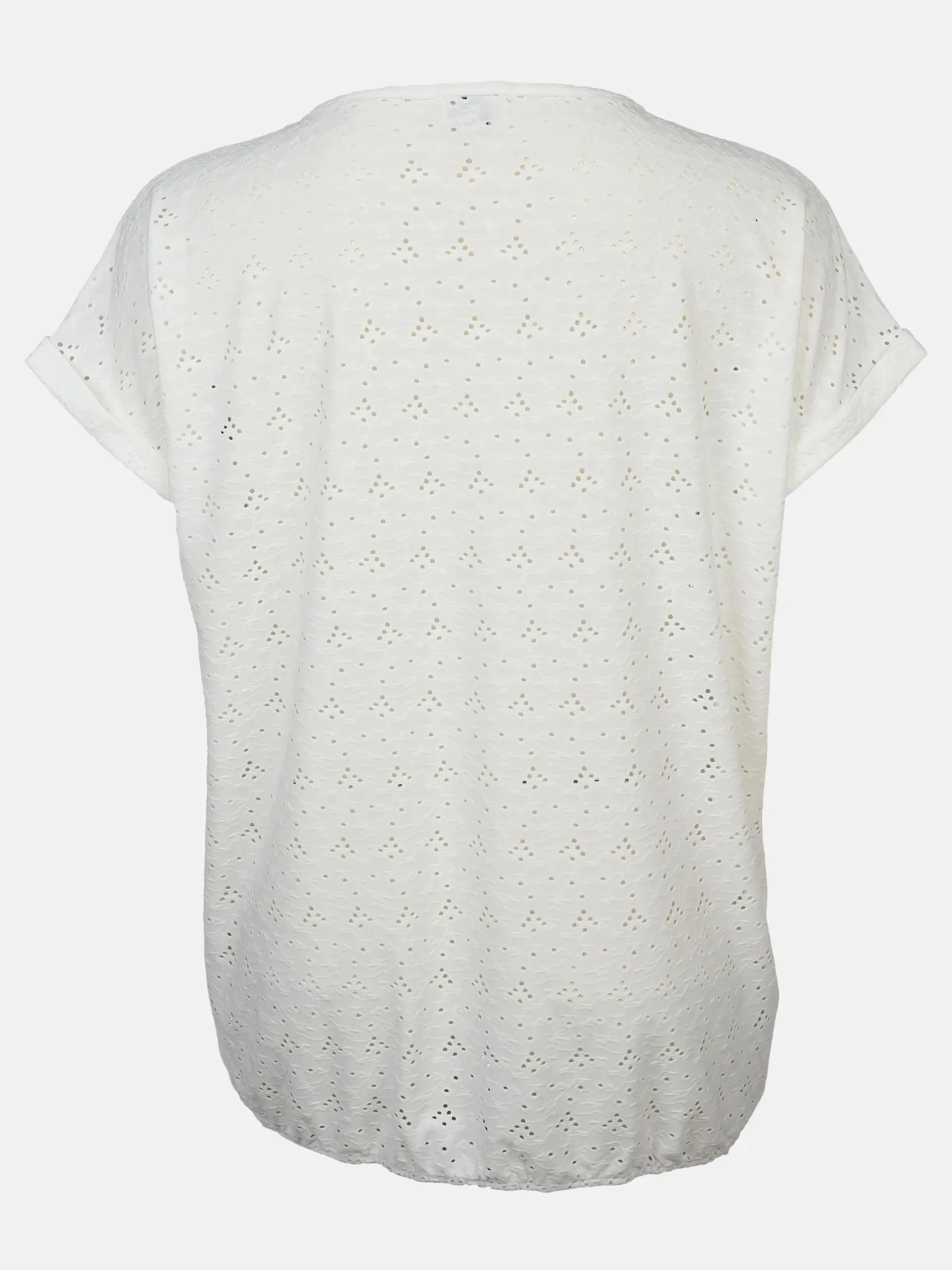 Damen Sonja Blank Große Größen Shirt mit Lochmuster