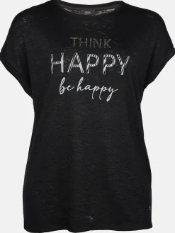 Damen Sonja Blank Große Größen Shirt mit Silberprint