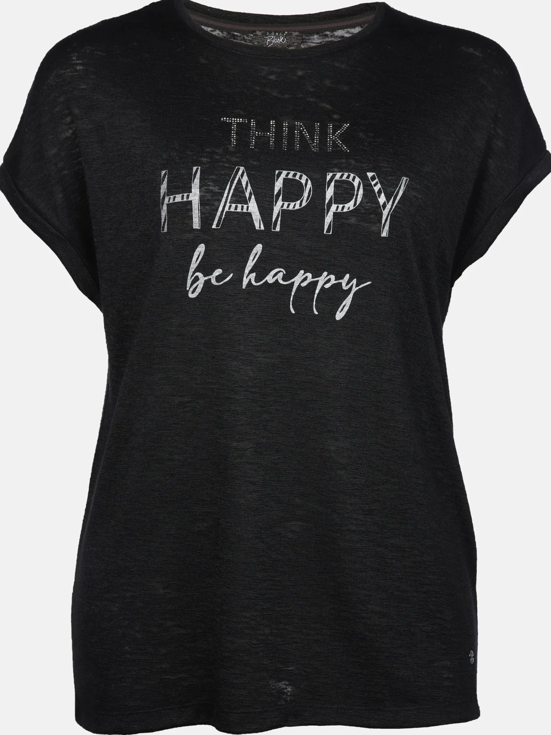 Damen Sonja Blank Große Größen Shirt mit Silberprint