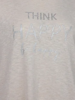 Damen Sonja Blank Große Größen Shirt mit Silberprint