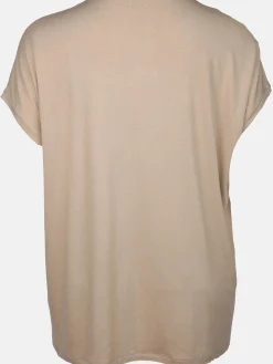 Damen Sonja Blank Große Größen Shirt mit Strasssteinchen