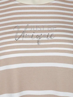 Damen Sonja Blank Große Größen Shirt mit Strasssteinchen