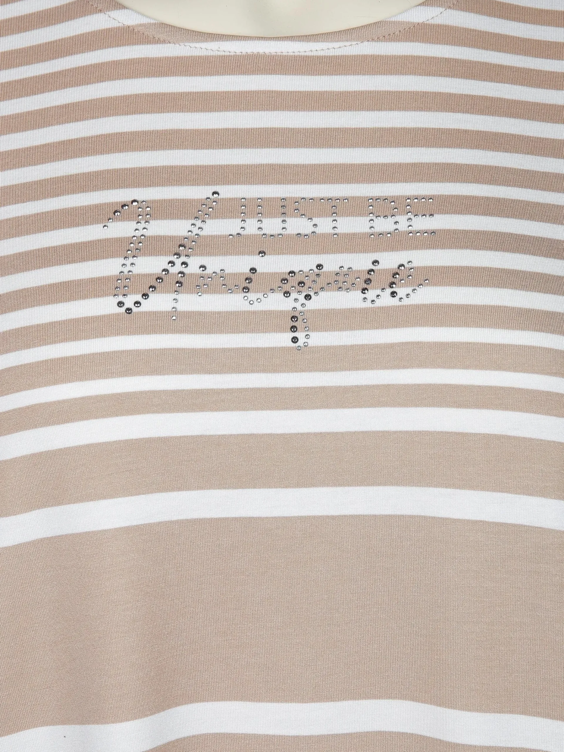 Damen Sonja Blank Große Größen Shirt mit Strasssteinchen