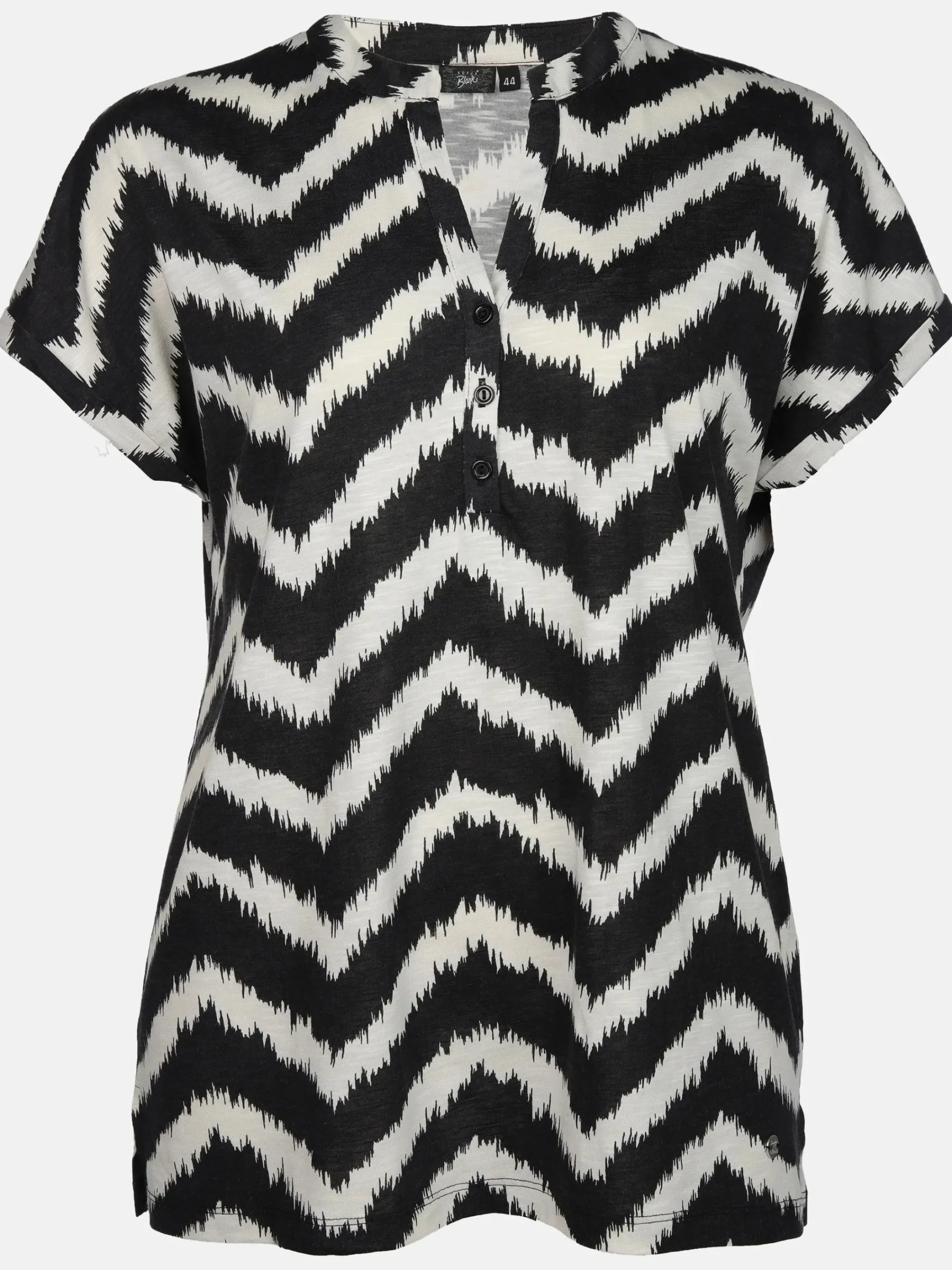 Damen Sonja Blank Große Größen Shirt mit Streifen-Design