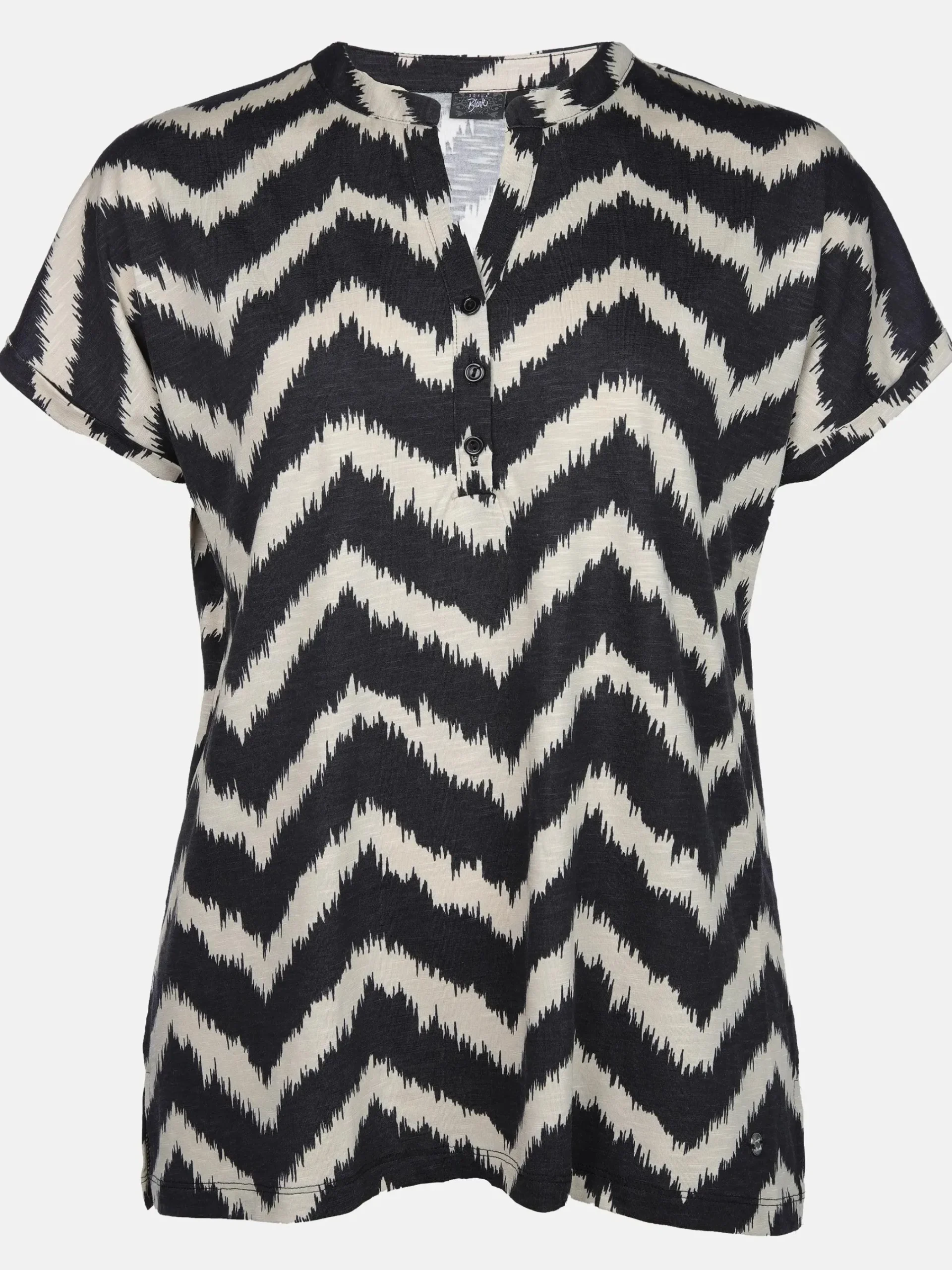 Damen Sonja Blank Große Größen Shirt mit Streifen-Design