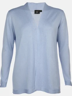 Damen Sonja Blank Große Größen Strickcardigan