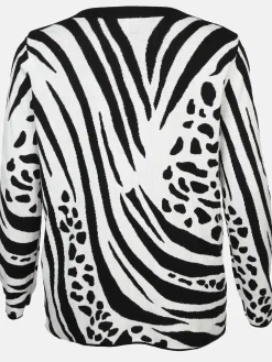 Damen Sonja Blank Große Größen Strickshirt