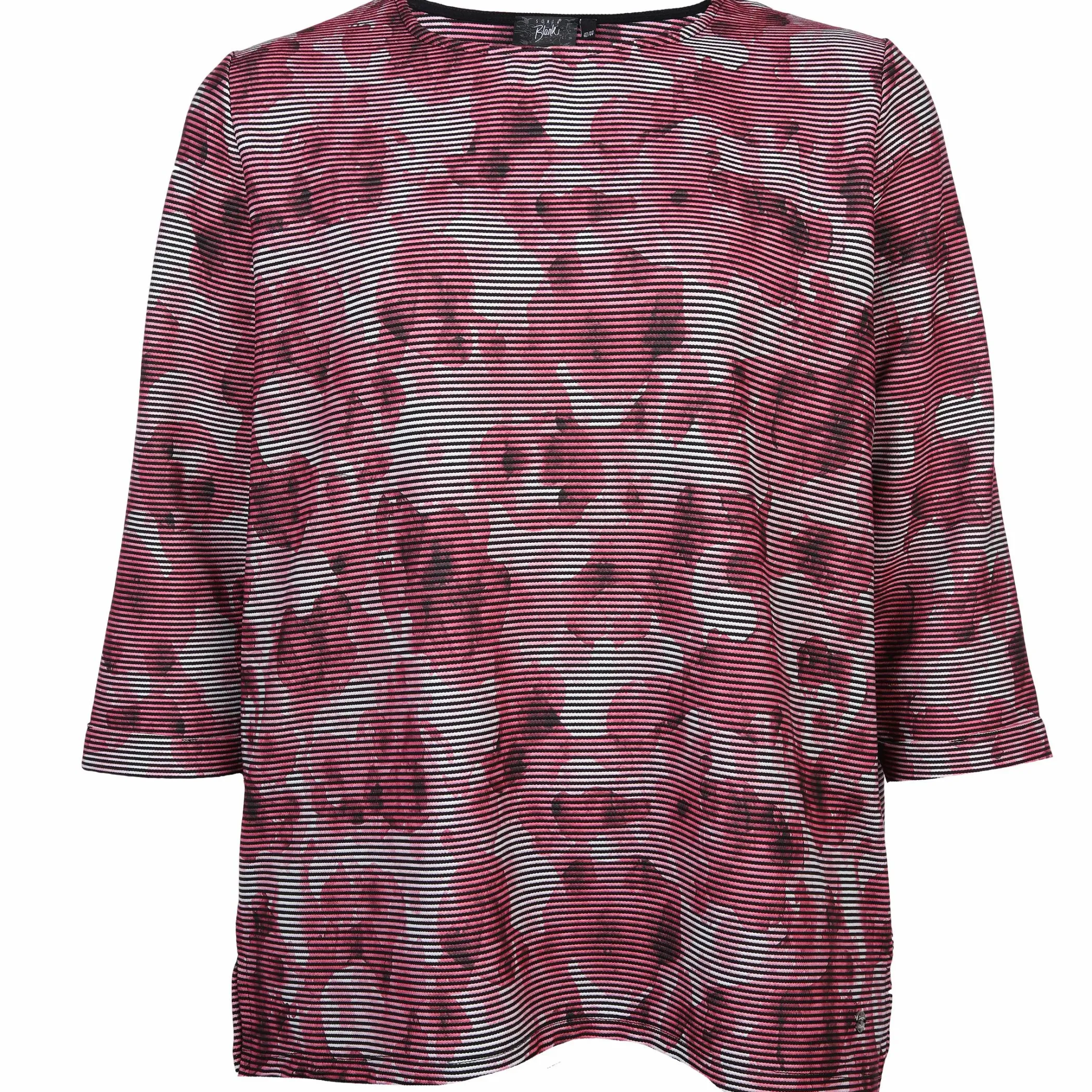 Damen Sonja Blank Große Größen Sweatshirt mit 3/4 Arm