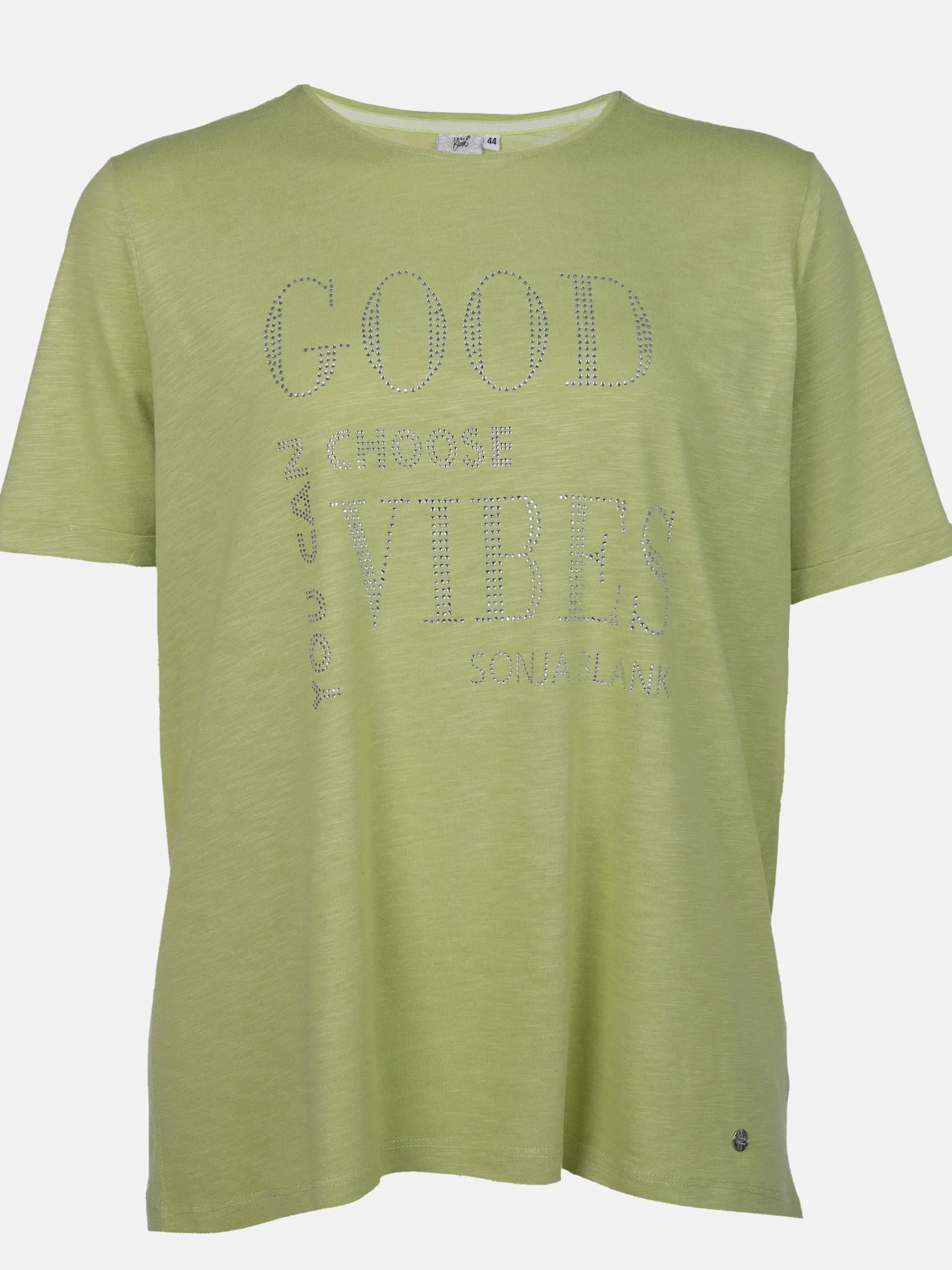 Damen Sonja Blank Große Größen T-Shirt mit Strasssteinchen