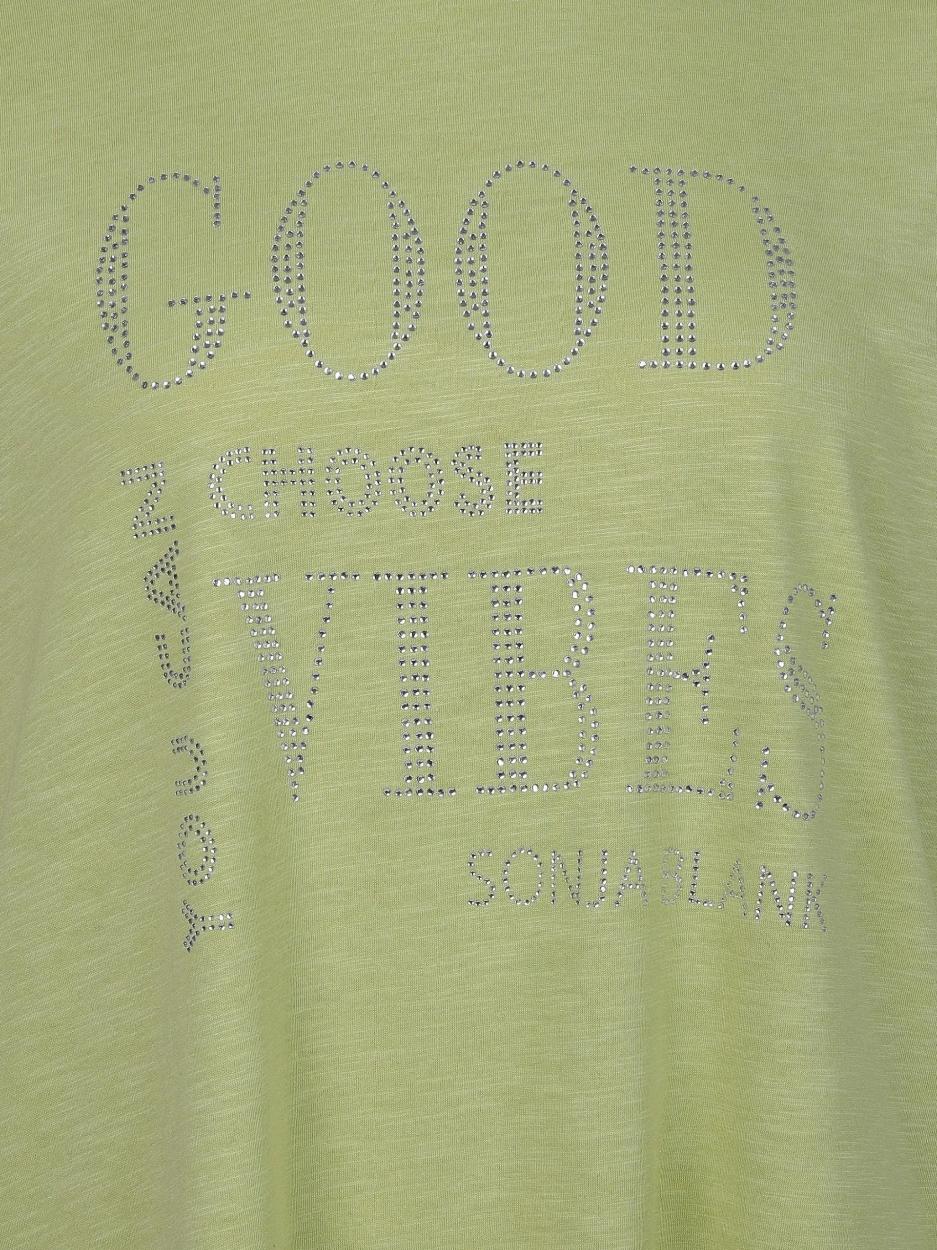 Damen Sonja Blank Große Größen T-Shirt mit Strasssteinchen