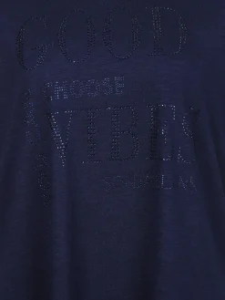 Damen Sonja Blank Große Größen T-Shirt mit Strasssteinchen