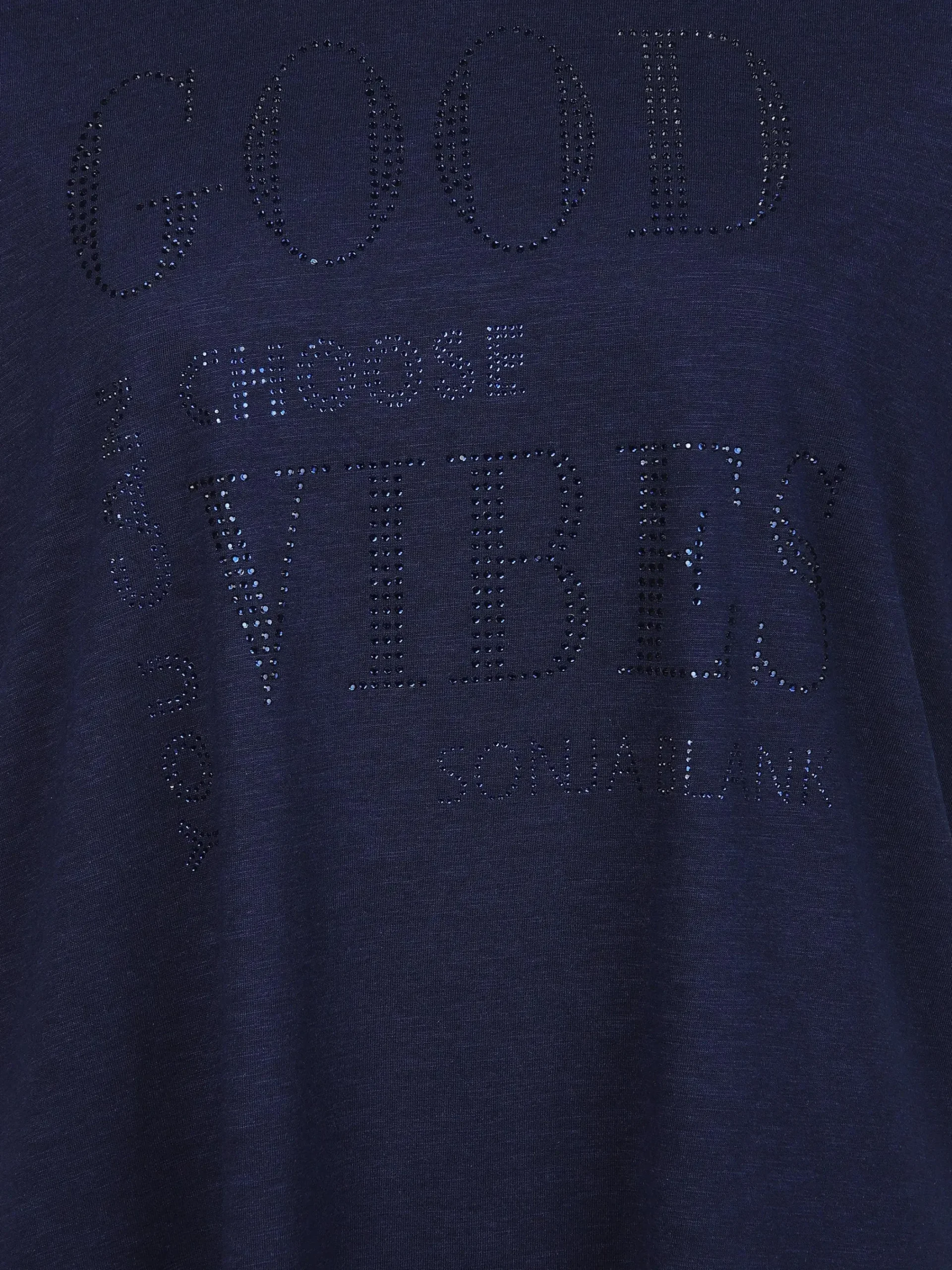 Damen Sonja Blank Große Größen T-Shirt mit Strasssteinchen