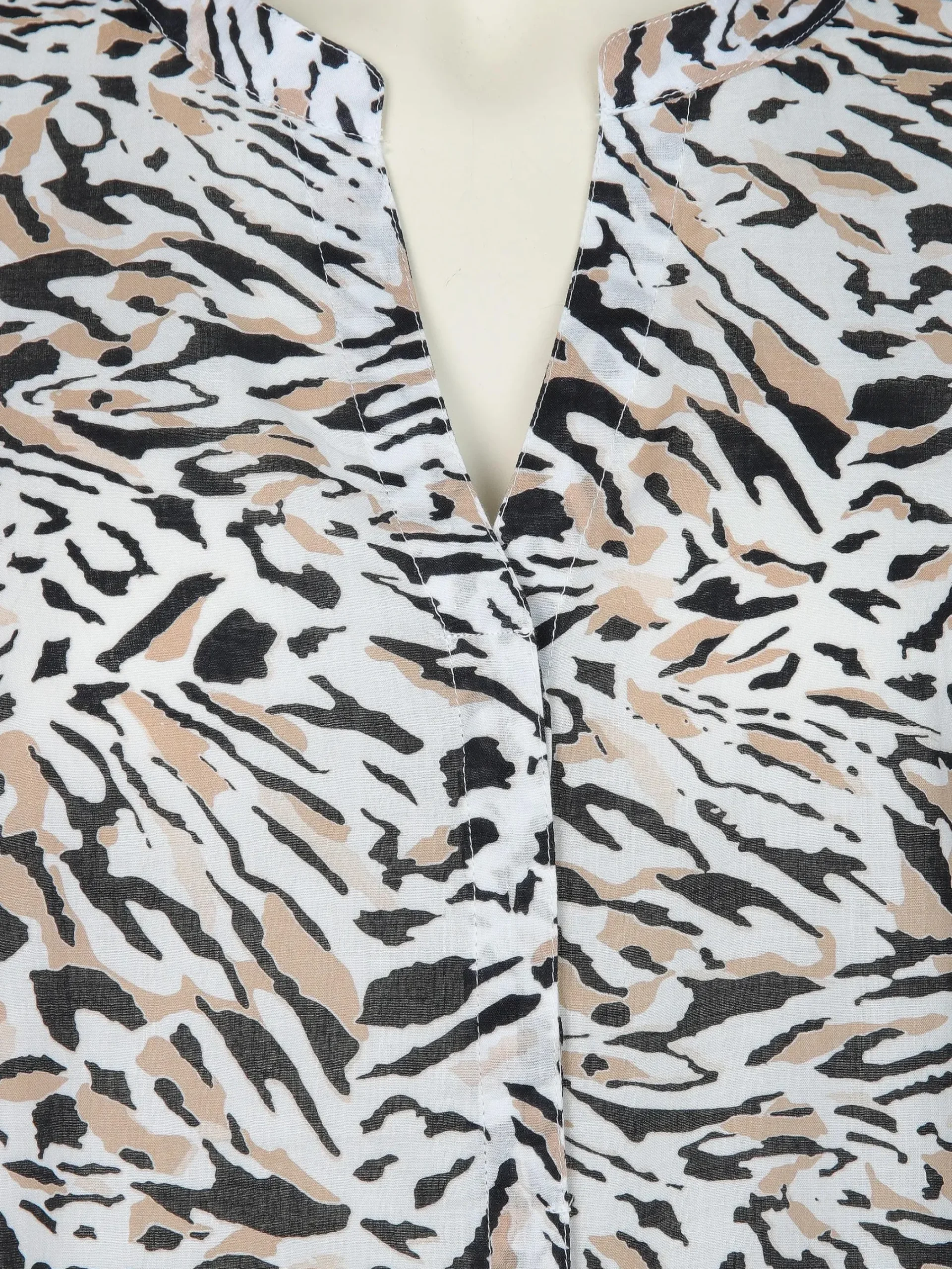 Damen Sonja Blank Große Größen Tunikakleid mit Musterprint