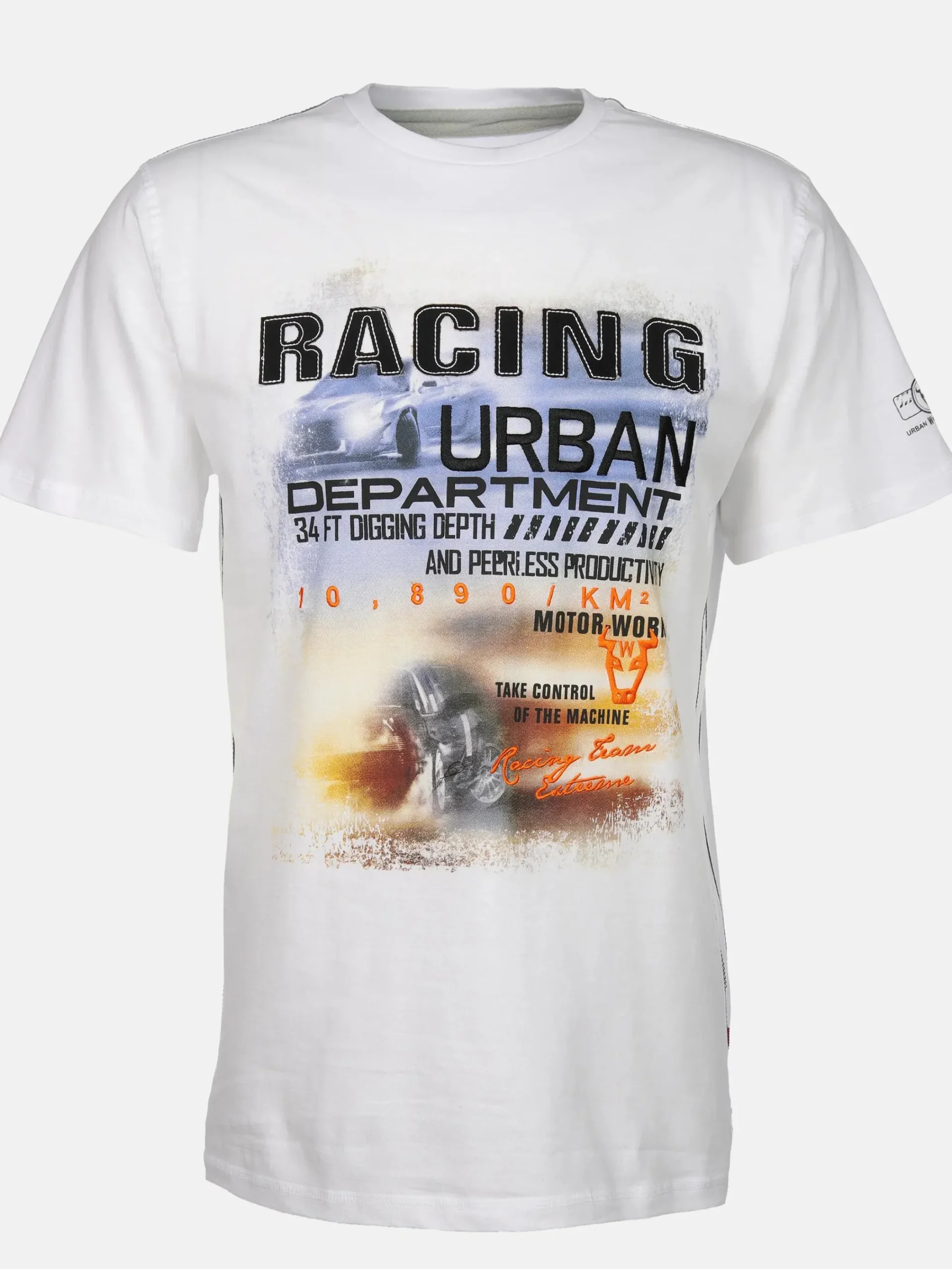 Herren Worker Herren Arbeitsshirt mit Frontprint