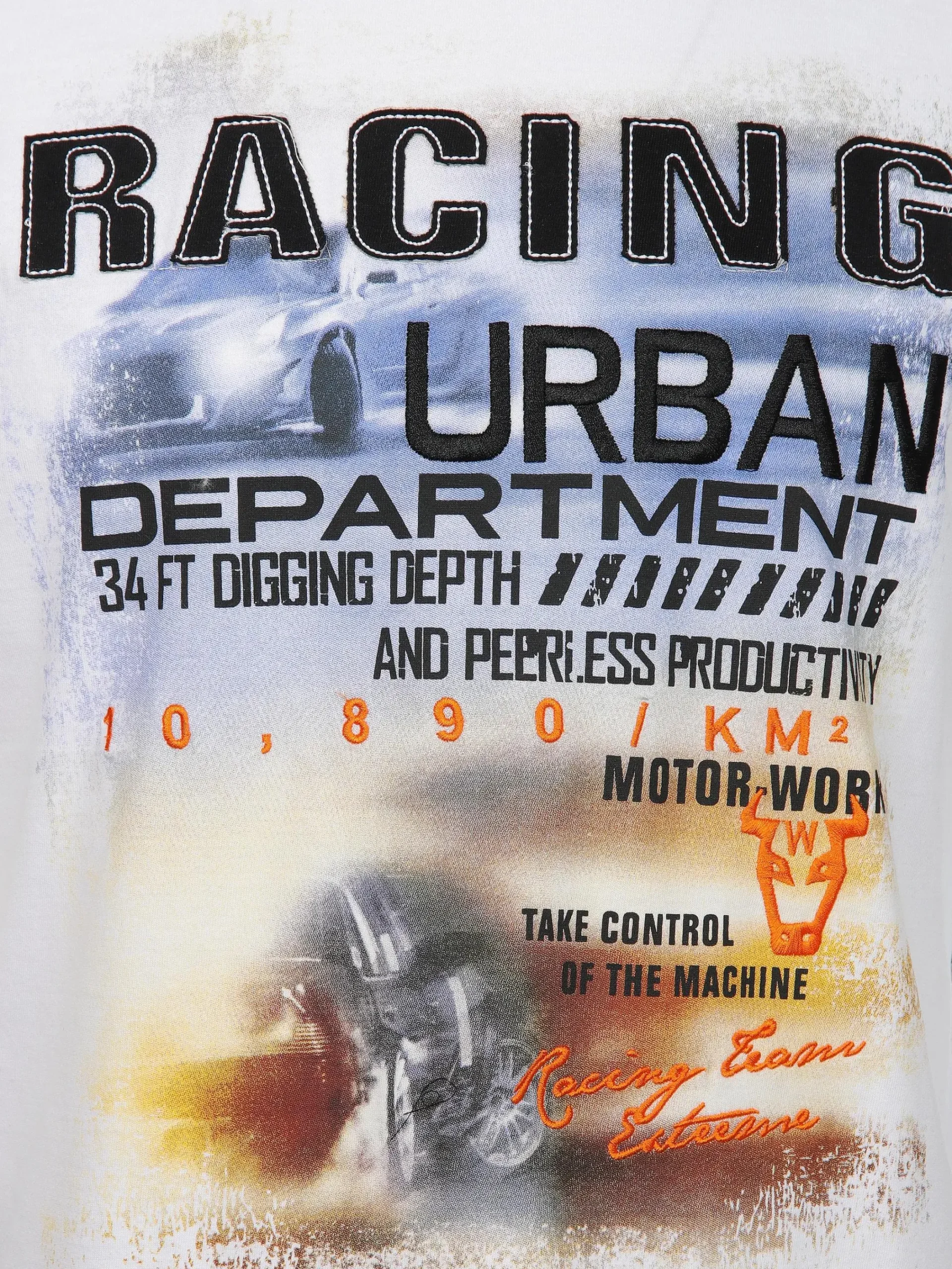 Herren Worker Herren Arbeitsshirt mit Frontprint