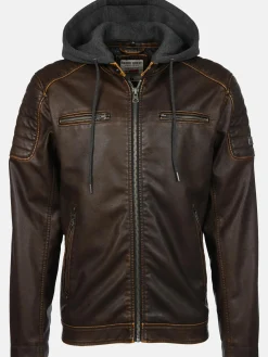 Herren Southern Territory Herren Bikerjacke mit abnehmbarer Kapuze