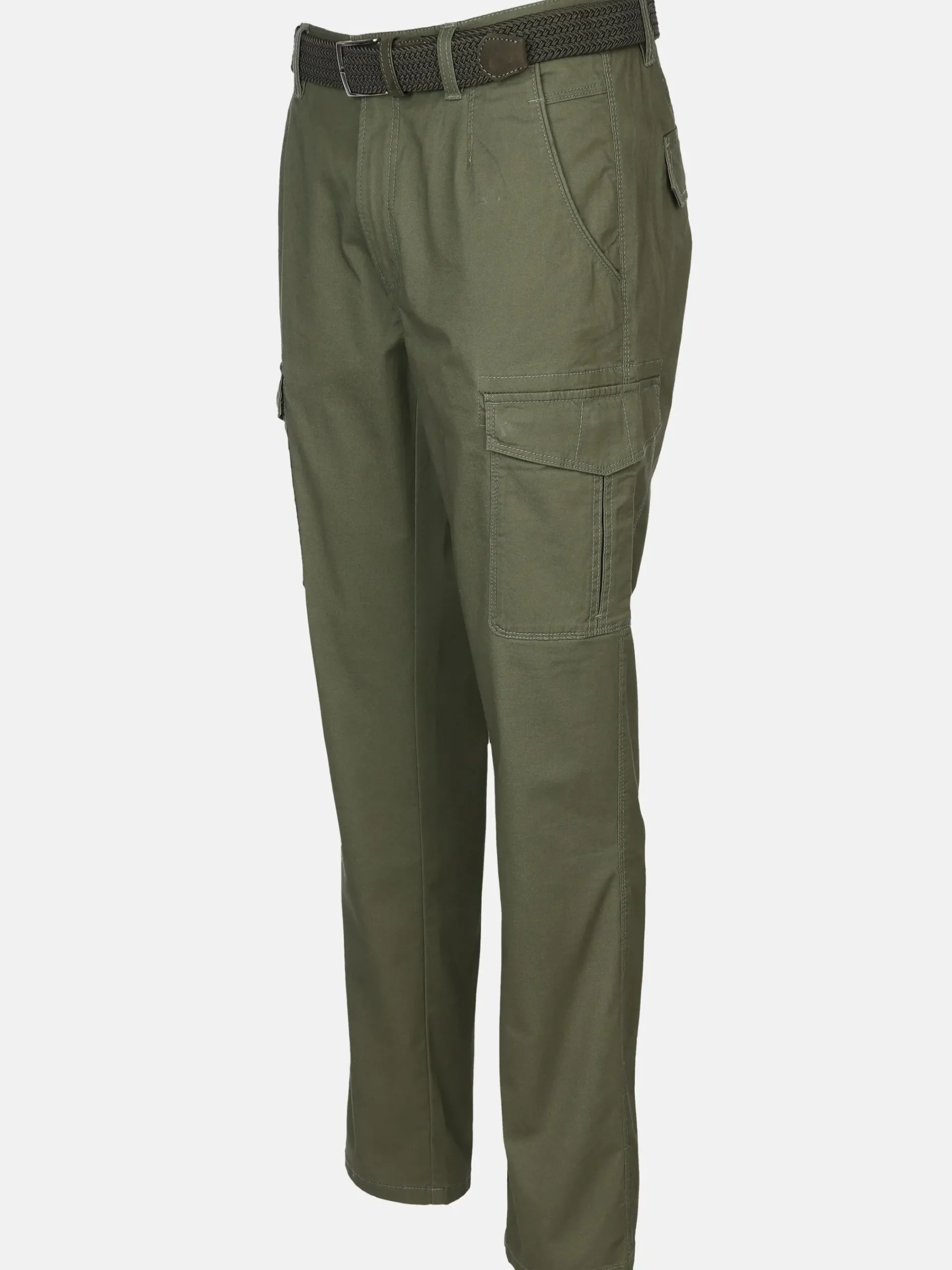 Herren Jim Spencer Herren Cargohose mit Flechtgürtel