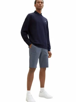 Herren Tom Tailor Herren Chino Bermuda mit Minimalprint