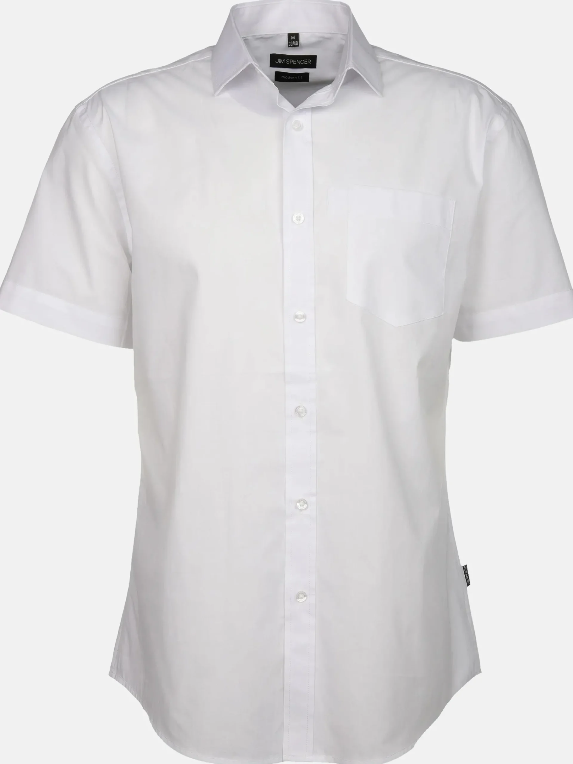 Herren Jim Spencer Herren Cityhemd mit halbem Arm unifarben